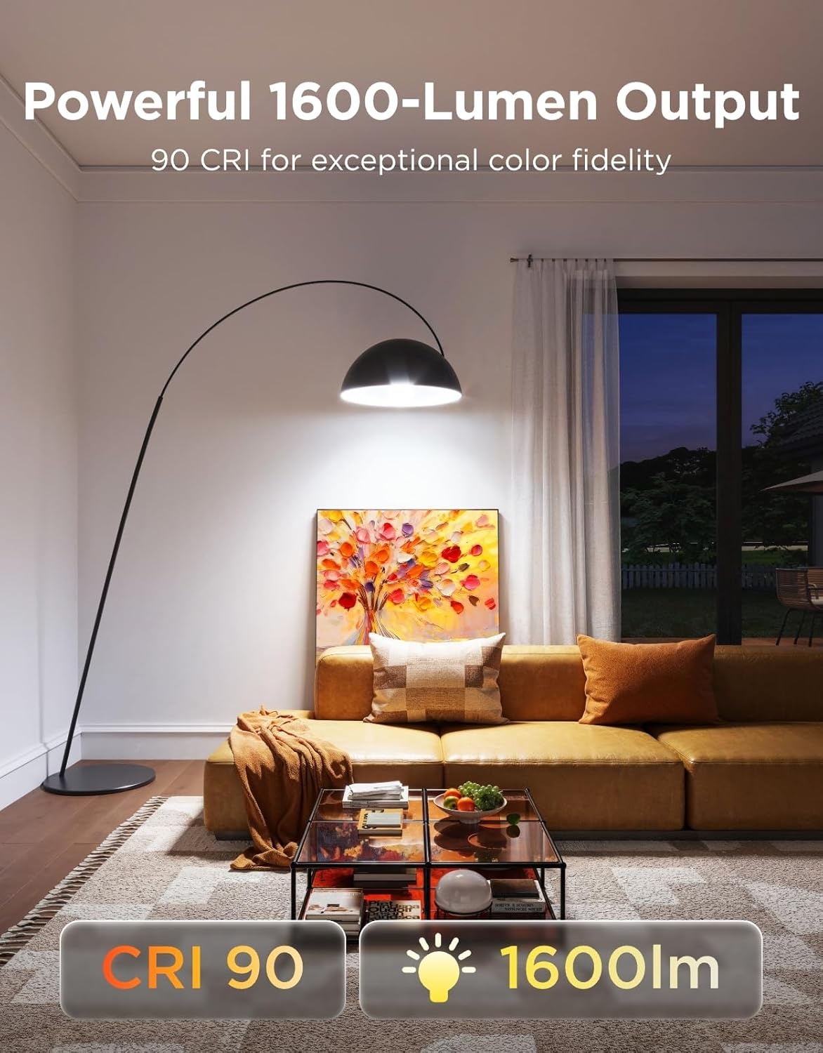imageGovee 1600 Lumens Smart Light Bulbs A21 LED Bulbs 100W Equivalent for Living Room RGBWW Color Changing Light Bulbs Compatible with Matter Alexa amp SmartThings CRI 90 E26 Base 24GHz Only 2Pack