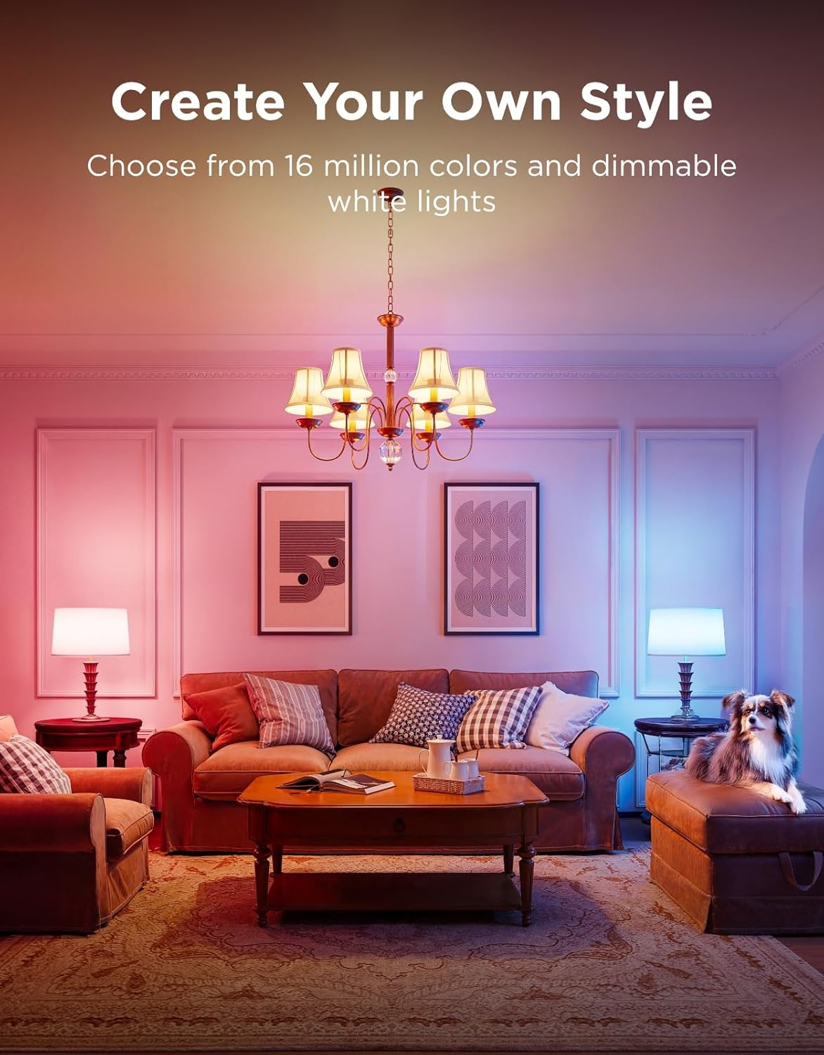 imageGovee E12 Led Bulb Smart Light Bulbs for ChandelierLiving Room Color Changing Candelabra Bulbs Work with Matter Alexa Google Assistant 40 Watt Equivalent 450 LM 80 CRI 24Ghz Only 4 Pack6