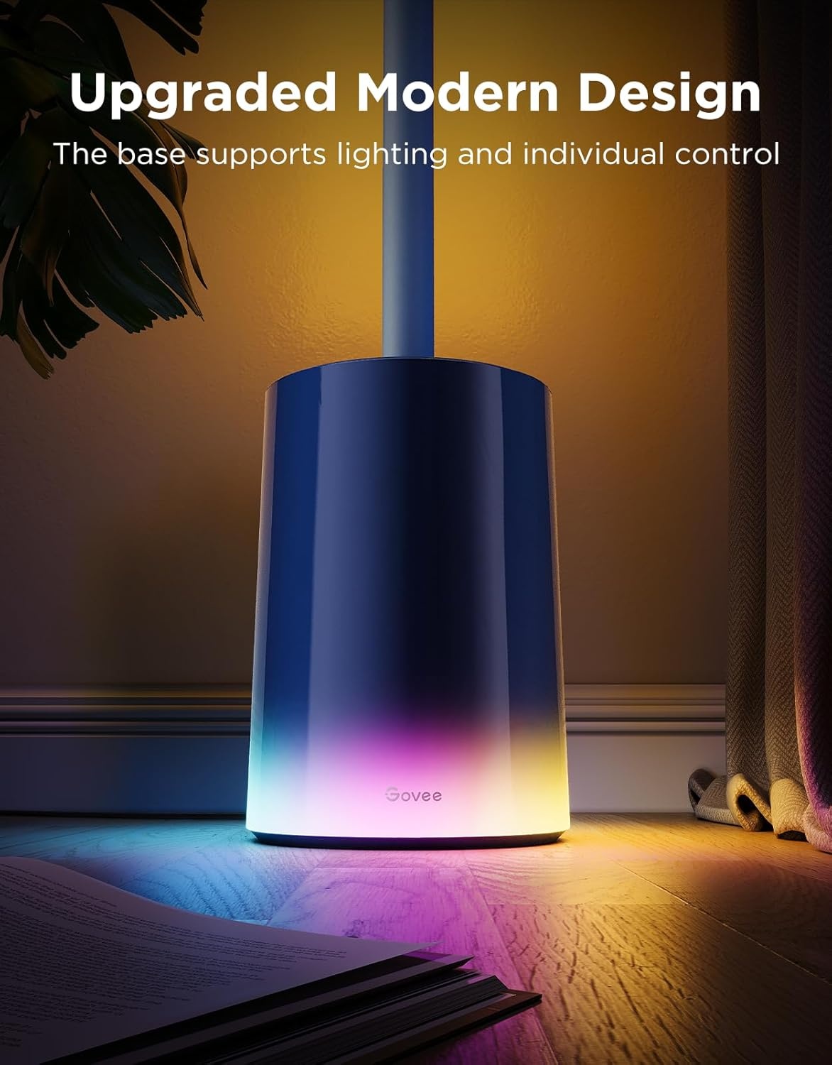 imageGovee Floor Lamp 2 RGBIC Warm Cool White LED Compatible with SmartThings Matter Alexa 1725lm Music Sync Scene Modes Smart Floor Lamp for Living Room Bedroom Black1 PackBlue