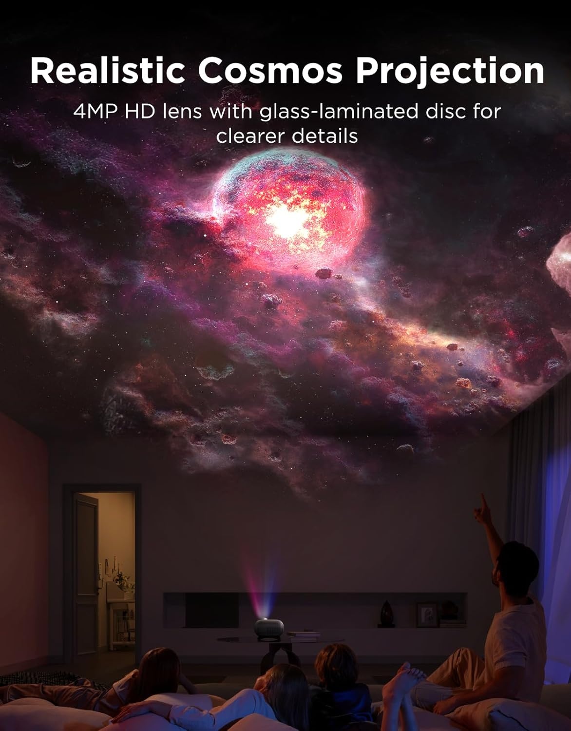 imageGovee Galaxy Light Star Projector 2 Pro 4 Megapixel HD Lens Planetarium Projector work with Matter Night Light Projector with 20 Preset Scenes Star LED Lights Projector Room Decor Gift for Kids