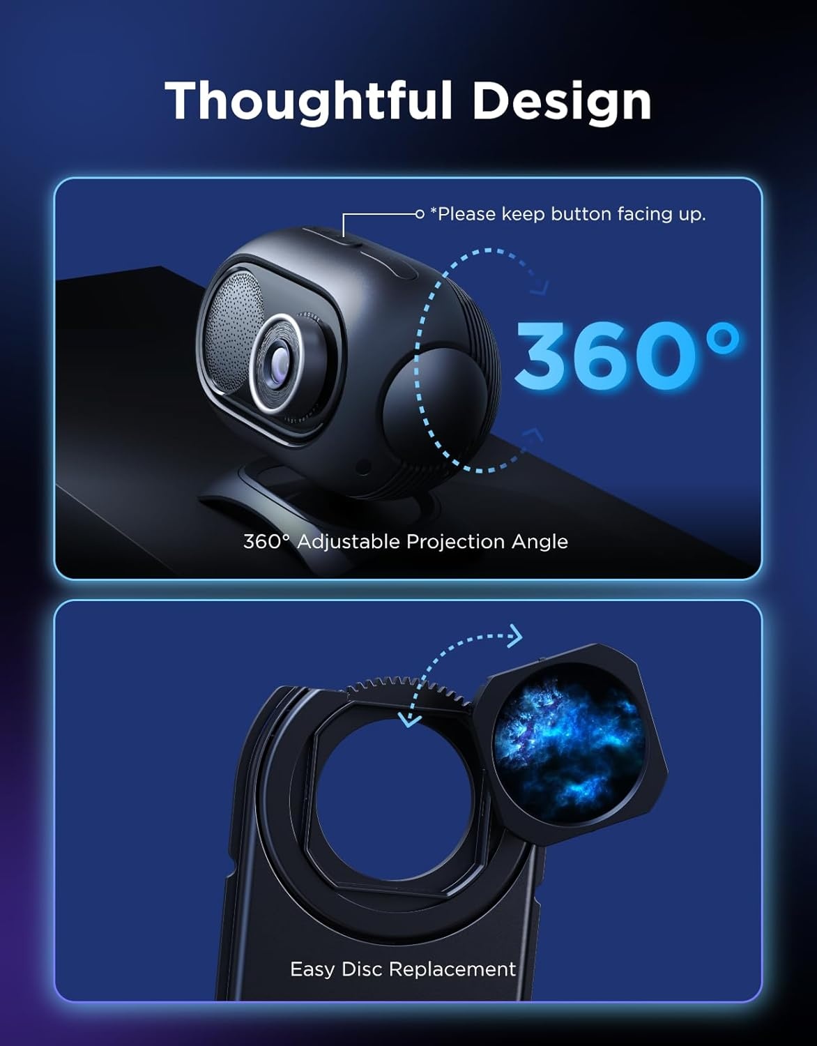 imageGovee Galaxy Light Star Projector 2 Pro 4 Megapixel HD Lens Planetarium Projector work with Matter Night Light Projector with 20 Preset Scenes Star LED Lights Projector Room Decor Gift for Kids