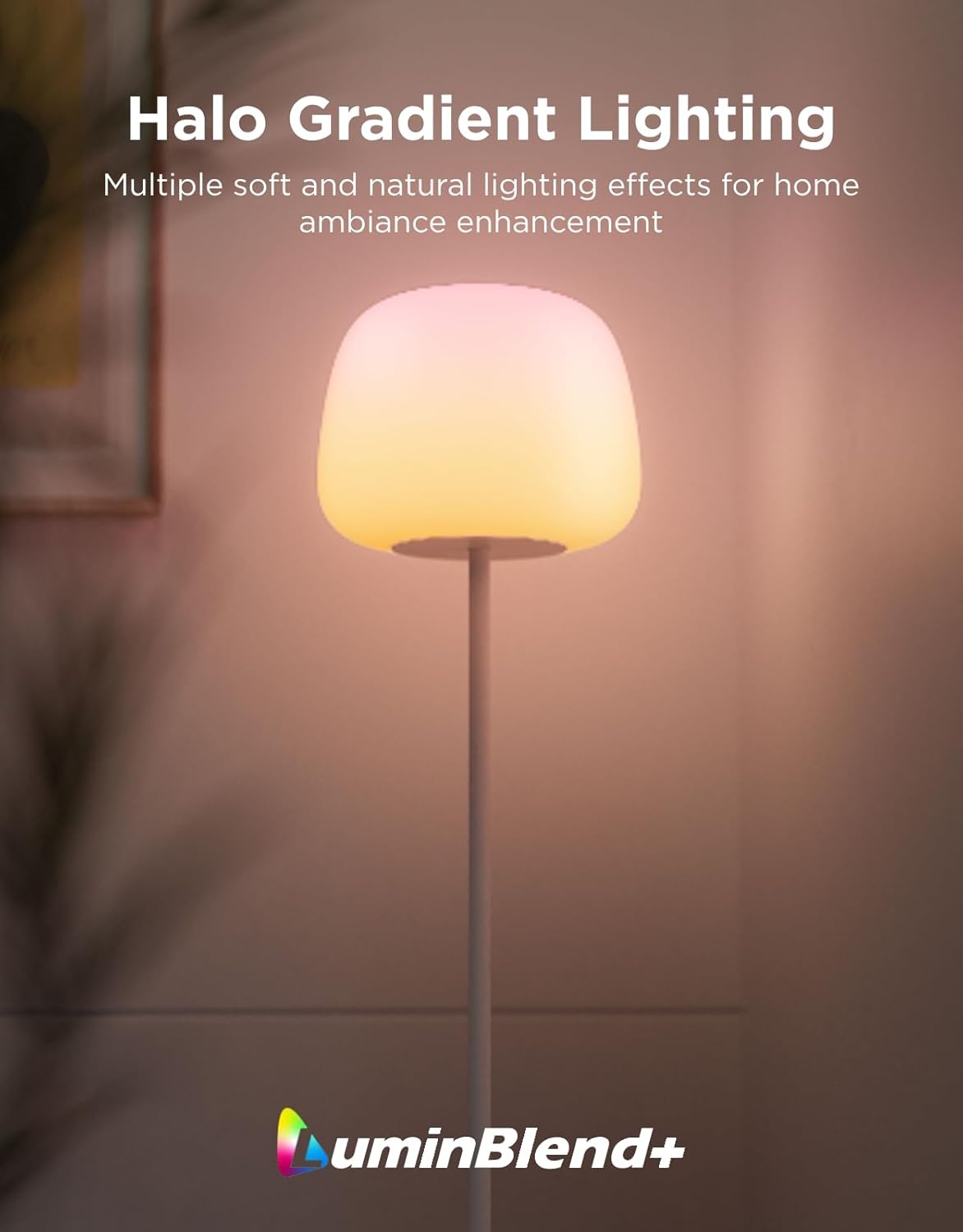 imageGovee Lantern Floor Lamp Halo Gradient RGBIC Smart Corner Lamp with LuminBlend 1000K10000K Matter Compatible 100 Scene Modes Music Sync 1400lm Modern Floor Lamps for Living Room WhiteWhite
