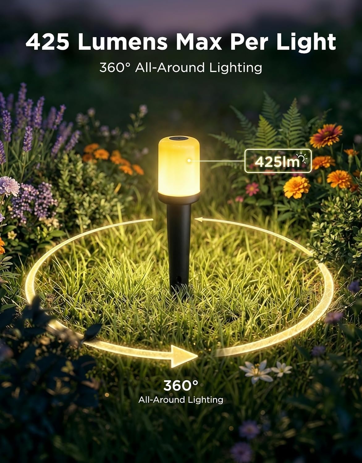 imageGovee Outdoor Cylinder Pathway Lights 8 Pack 425lm Patio Lights IP67 Waterproof 60 Preset Scene Modes Outdoor Decor for Path Patio Garden Lawn Compatible with Alexa Google Assistant Matter8