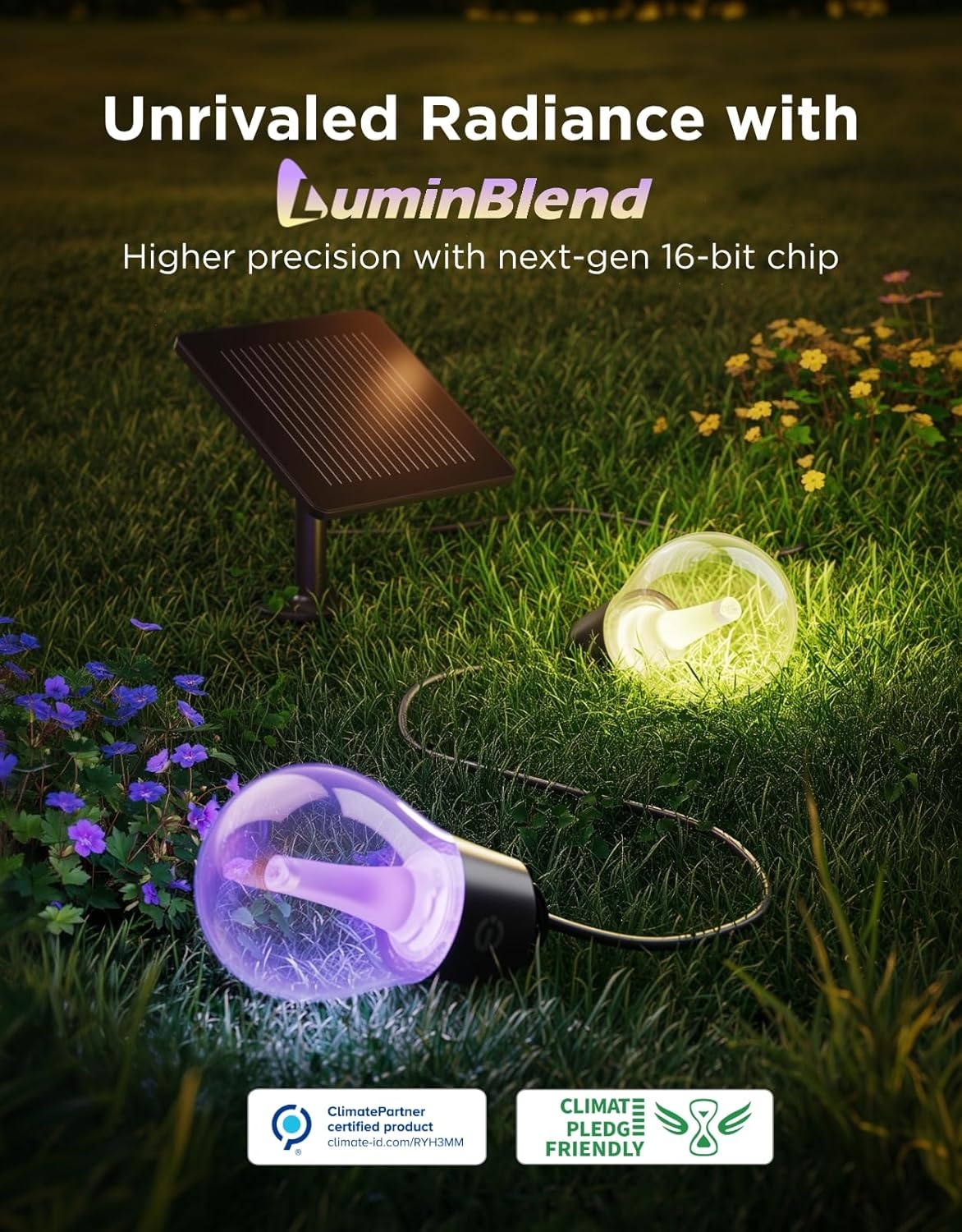 imageGovee Outdoor Solar String Lights 33ft RGBICW Outdoor Lights with 8 Dimmable LED Shatterproof Bulbs 112 Modes amp APP Control IP67 Waterproof Patio Lights for Garden Backyard Camping Bluetooth