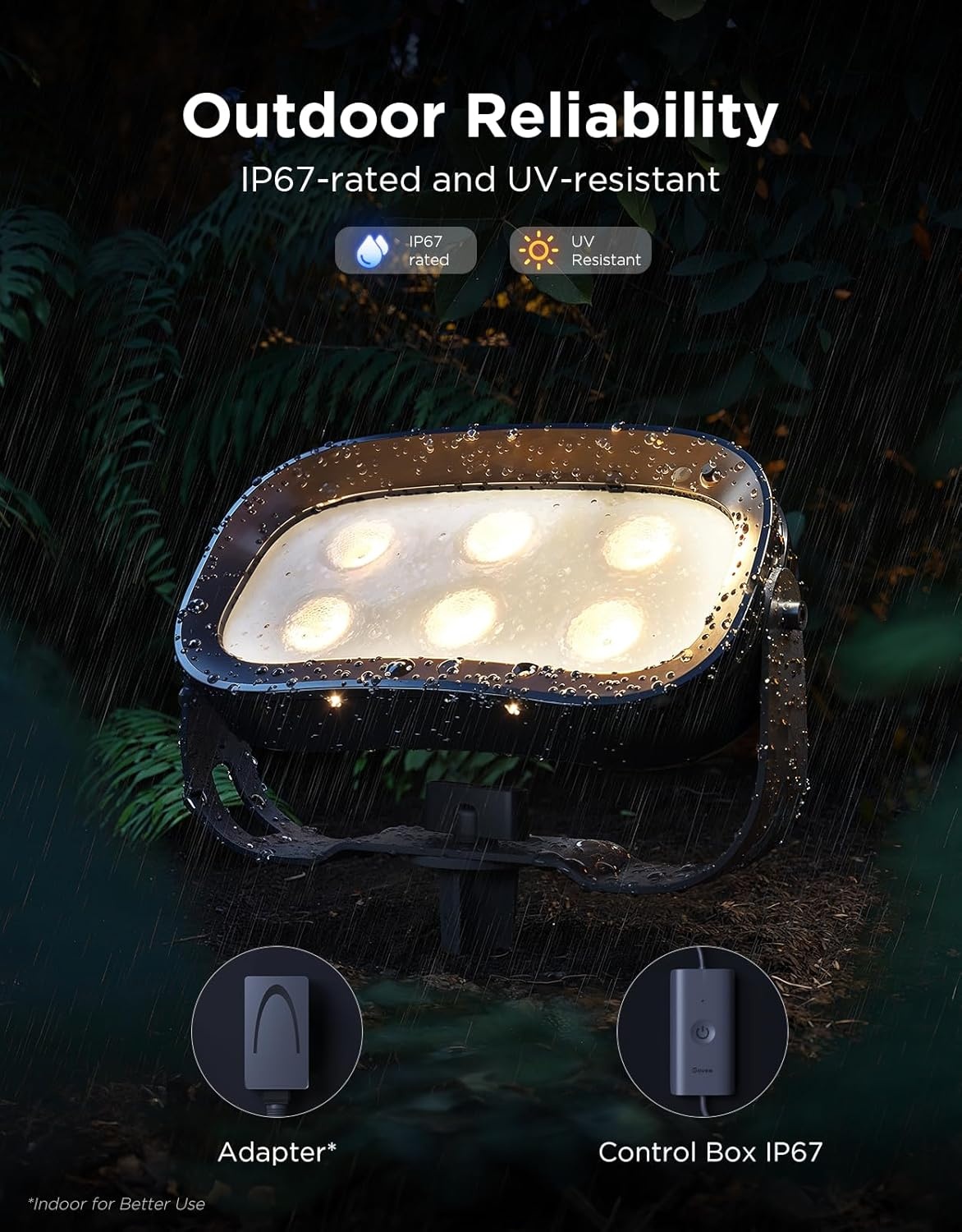 imageGovee Outdoor Tree Lights 3Pack RGBWIC LED Landscape Lighting Outdoor Lights for Yard Garden Patio 66 Scene Modes for Holiday Party and Event App Control Google Assistant Matter