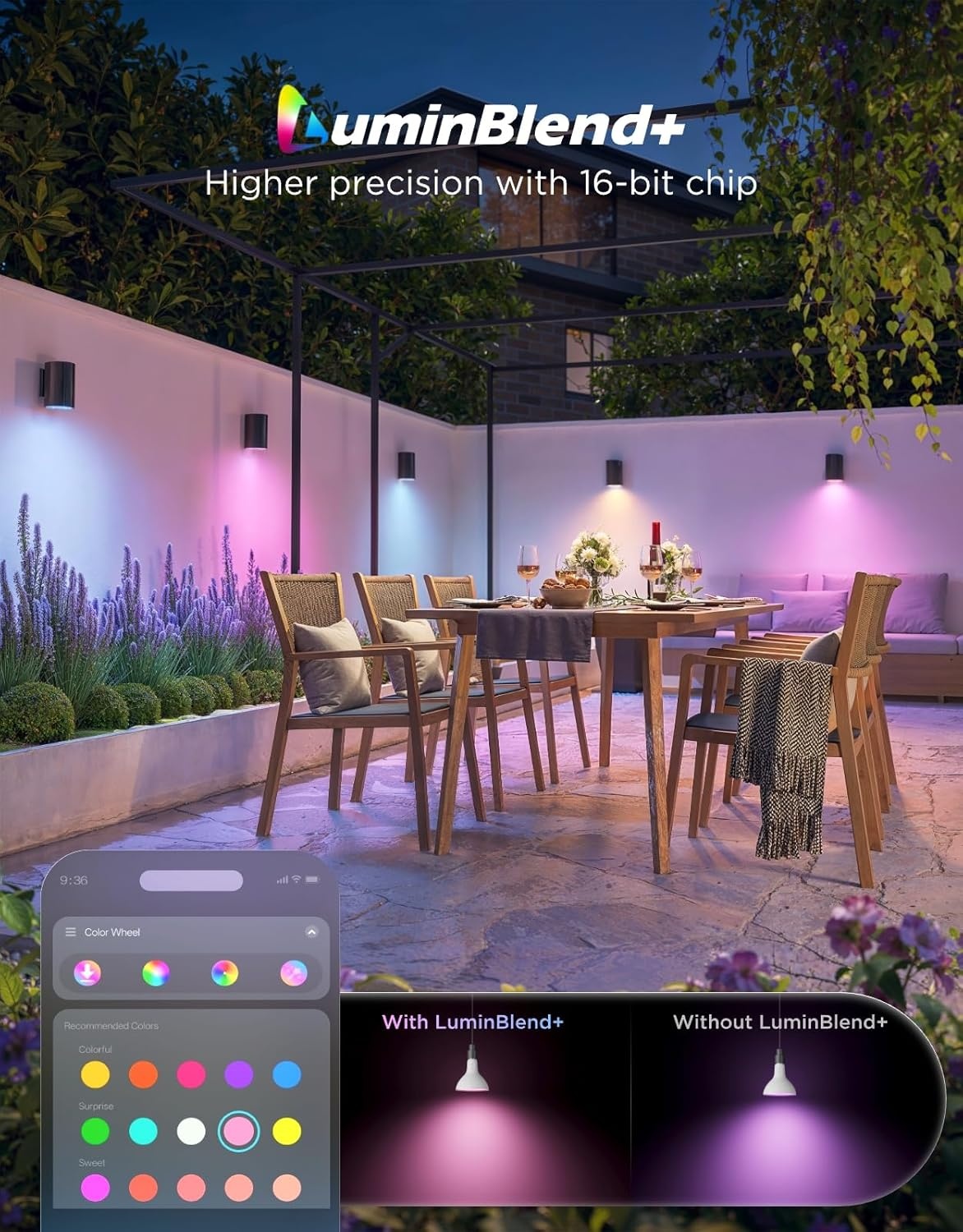 imageGovee PAR38 Flood Light Bulbs 1300Lm Flood Lights Outdoor with IP65 Waterproof Smart Light Bulbs Compatible with Alexa Matter amp SmartThings RGBWW amp Tunable White for GarageampPorch E26 Base 2 Pack