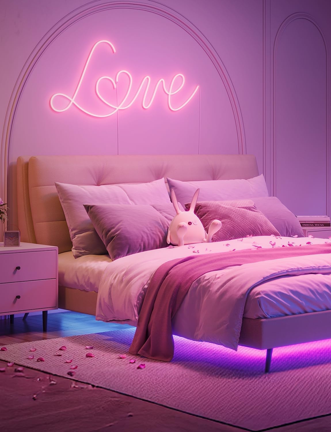 imageGovee RGBIC Neon Lights LED Smart Neon Rope Light 2 Works with Matter Alexa Google Assistant Custom DIY Neon Strip Lights for Bedroom and Wall Decor Softer Material 164ft WhiteWhite