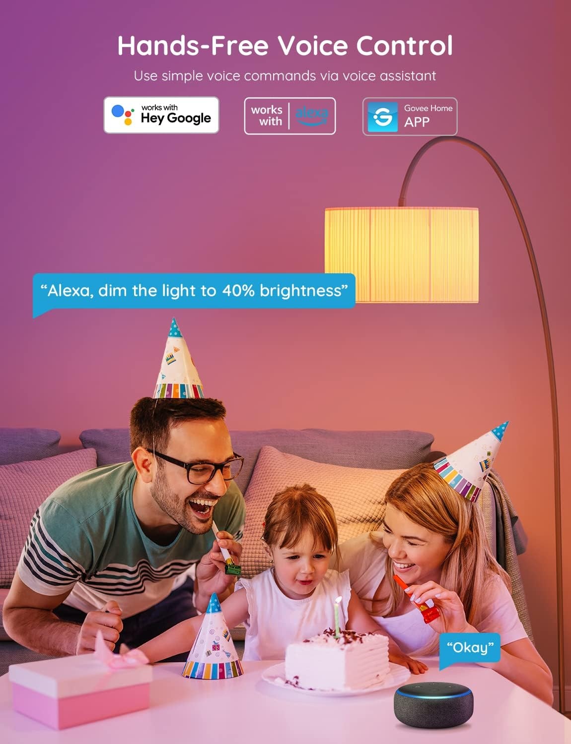 imageGovee Smart Light Bulbs Color Changing Light Bulb Bundle E12 Led Bulb