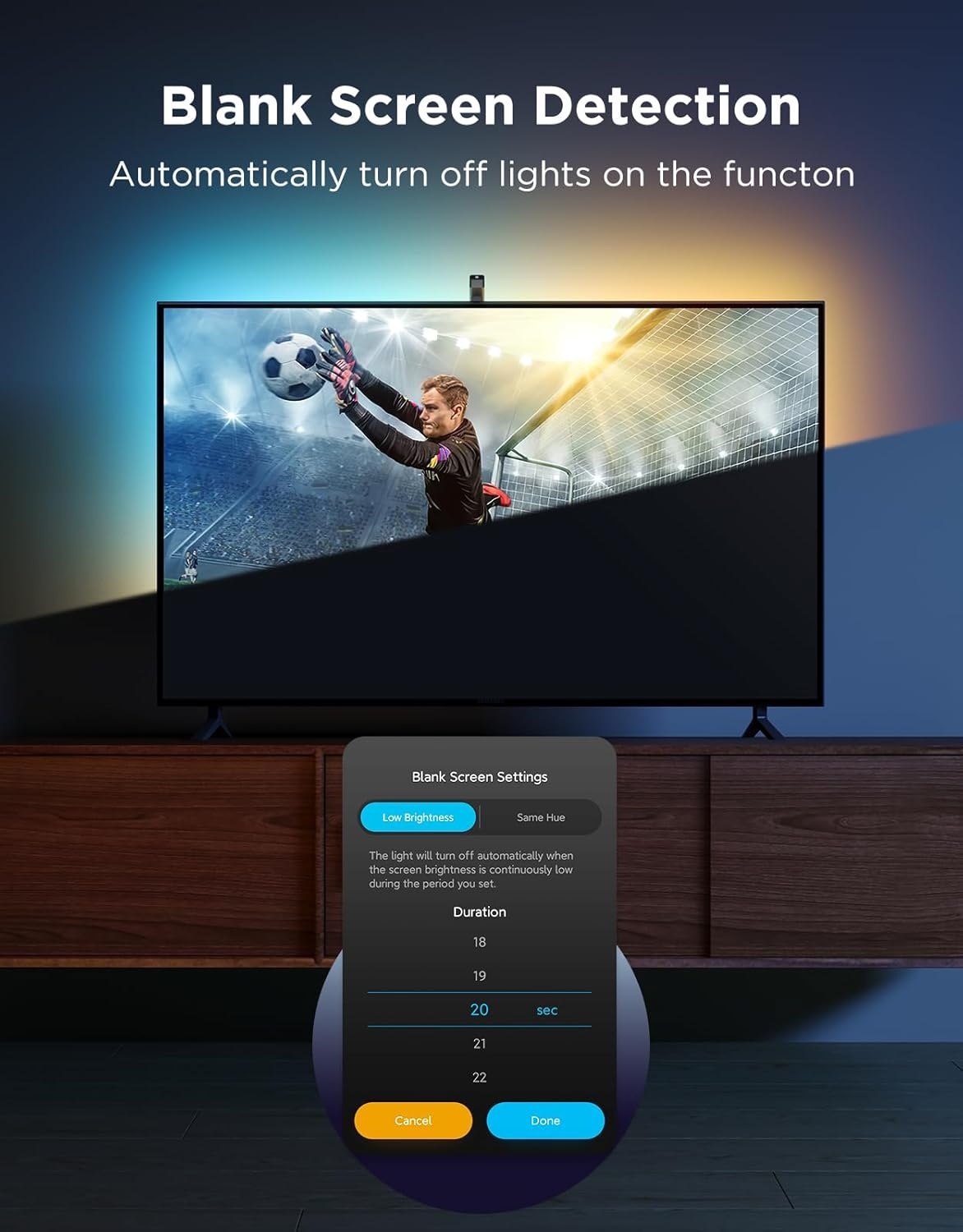 imageGovee TV Backlight 3 Lite with FishEye Correction Function Sync to 5565 Inch TVs 118ft RGBICW WiFi LED Strip Lights with Camera 4 Colors in 1 Lamp Bead Voice and APP Control Adapter118FT for 5565 TV