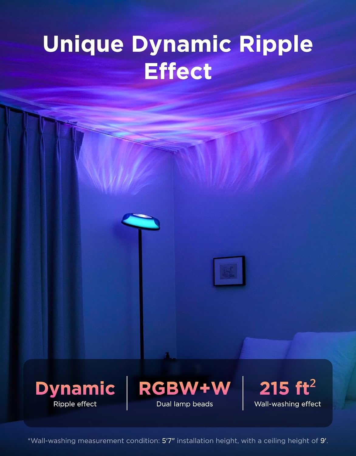 imageGovee Uplighter Floor Lamp Bundle Smart Ceiling Light