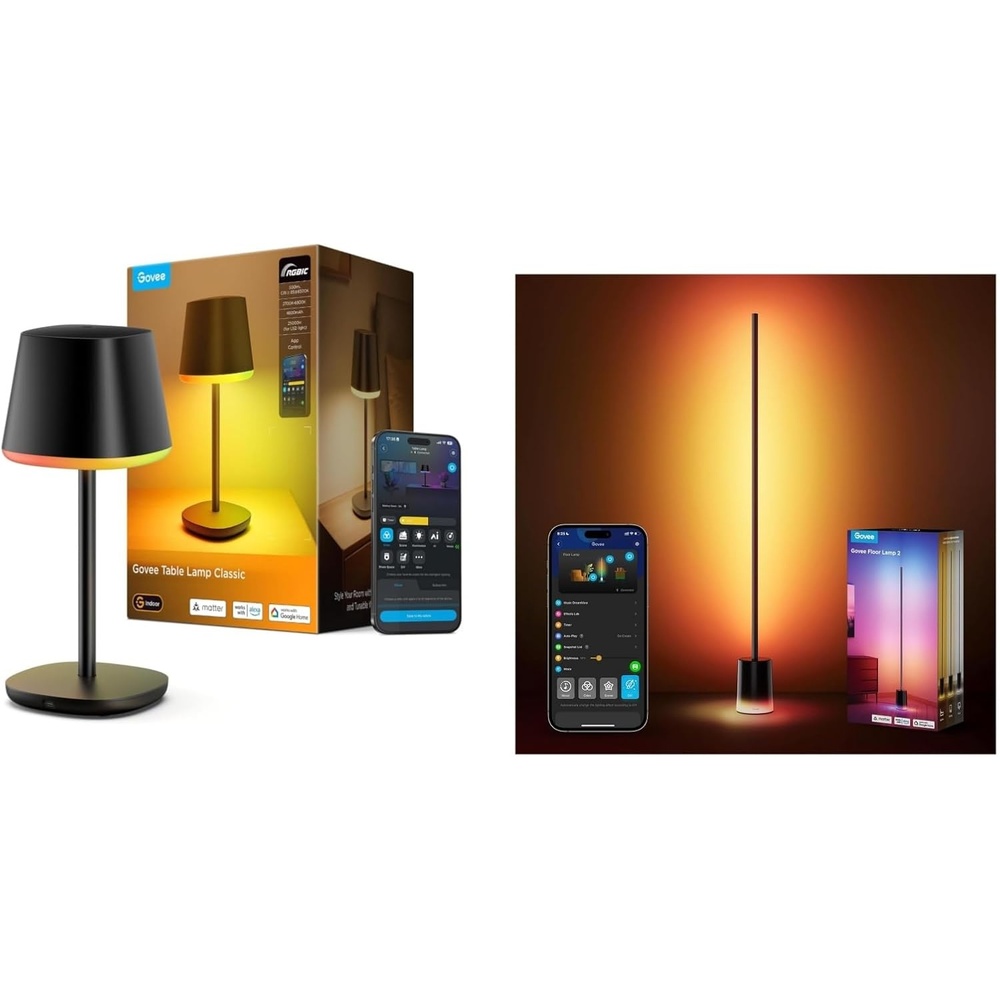 imageGovee Smart Cordless Table Lamp Bundle Floor Lamp 2