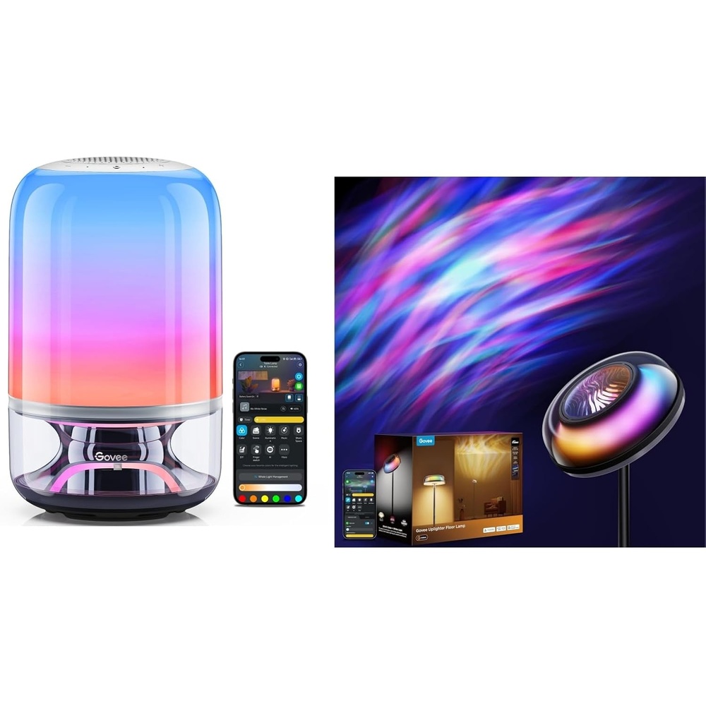 imageGovee Uplighter Floor Lamp Bundle Table Lamp 2 Pro x Sound by JBL