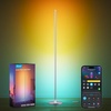 imageGovee RGBIC Floor Lamp Basic 1000lm LED Corner Lamp Compatible with SmartThings Alexa and Matter Modern Floor Lamp with Music Sync and 16 Million DIY Colors Standing Lamp for Bedroom Living RoomSilver