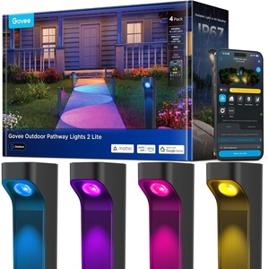 Govee Outdoor Pathway Lights 2 Lite 8 pack, IP67 Waterproof, 16 Million Colors, 60+ Scene Modes Patio Lights for Path,Landscape Lighting, Outdoor Decor, Compatible with Alexa, Google Assistant, Matter(4)