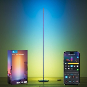 Govee RGBIC Floor Lamp Basic, 1000lm LED Corner Lamp Compatible with SmartThings, Alexa, and Matter, Modern Floor Lamp with Music Sync and 16 Million DIY Colors, Standing Lamp for Bedroom Living Room(Blue)