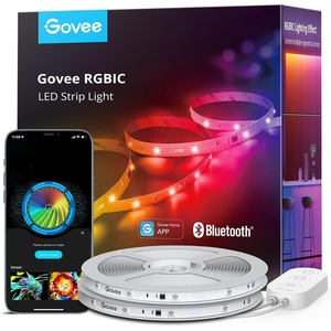 Govee RGBIC LED Strip Lights, Smart LED Lights for Bedroom, Bluetooth LED Lights APP Control, DIY Multiple Colors on One Line, Color Changing LED Strip Lighting Music Sync, Home Decor, 16.4ft(65.6ft)