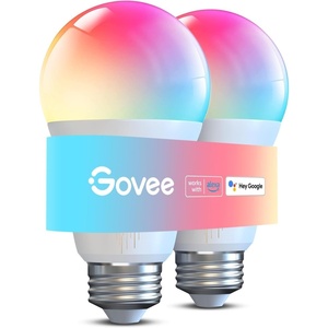 Govee Smart Light Bulbs 1200 Lumens, Color Changing Light Bulbs RGBWW Dimmable, Works with Alexa & Google Assistant, Color Bulb, 12W 85W Equivalent A19 LED Bulbs for Bedroom Living Room, 2 Pack(2)