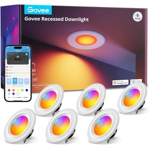 Govee Smart Retrofit Recessed Lighting 6 Inch, Wi-Fi Bluetooth Direct Connect RGBWW Retrofit Can Lights, 65 Scene Modes, Works with Alexa & Google Assistant, 1000 Lumens, 4 Pack(6 Pack)