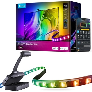Govee TV Backlight 3 Pro with HDR Triple Camera, 16.4ft 5-in-1 RGBWWIC LED Strip Lights That Change with 75-85 Inch TVs, 75LEDs/m, Supports AI Filter, Smart App and Voice Control, DreamView Sync(16.4FT for 75”-85” TV)