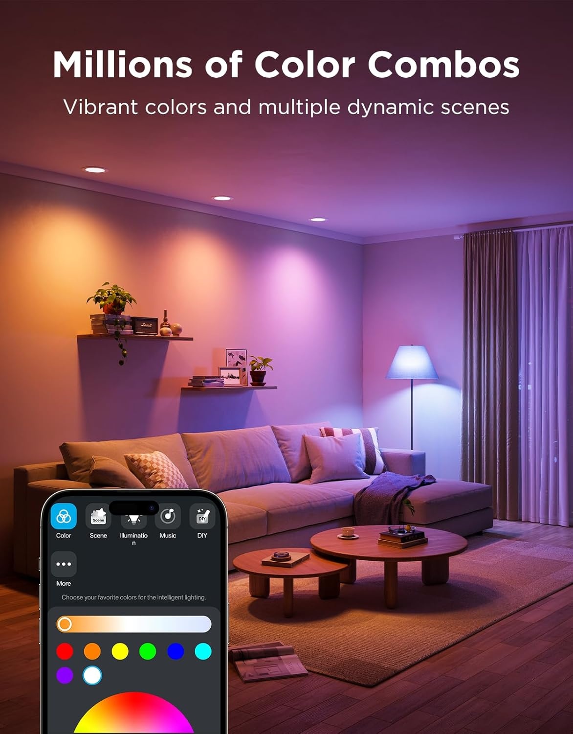 image:imageGovee BR30 Smart Light Bulbs LED Light Bulb Works with Matter Alexa and Google Assistant RGBWW Color Changing Flood Light Bulbs 850 LM Recessed Can Light Bulb for Bedroom Living Room 4 Pack4