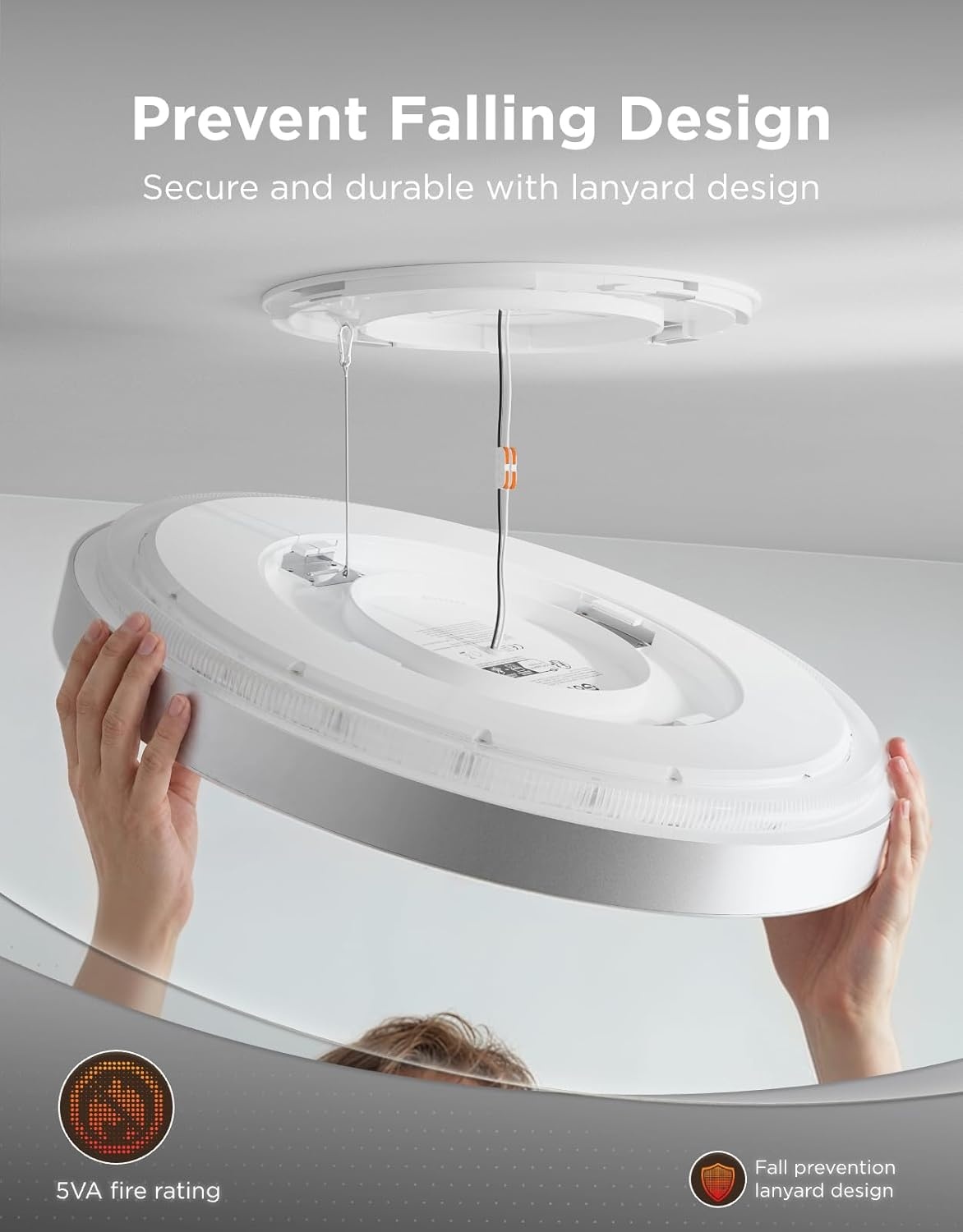 image:imageGovee Ceiling Light Ultra 21 Inch 5000LM Smart Flush Mount Ceiling Light Fixture Compatible with Matter amp Alexa RGBIC amp Tunable White 2700K6500K DIY Ceiling Canvas for Bedroom Living Room