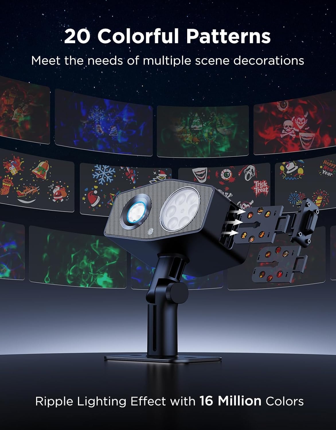 imageGovee Outdoor Decoration Projector Light Upgraded LED Snowflake Projector 180 Rotation 20 HD Effects amp 58 Scene Modes with App Control IP67 Compatible with Alexa Google Assistant Matter