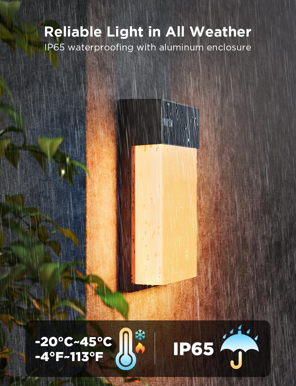 imageGovee Outdoor Wall Light 2 Pack 1500LM Smart RGBIC Porch Lights Outdoor with 45 Scene Modes IP65 Waterproof for Outdoor Decor Patio DIY Wall Sconce Works with Alexa Google Assistant and Matter2