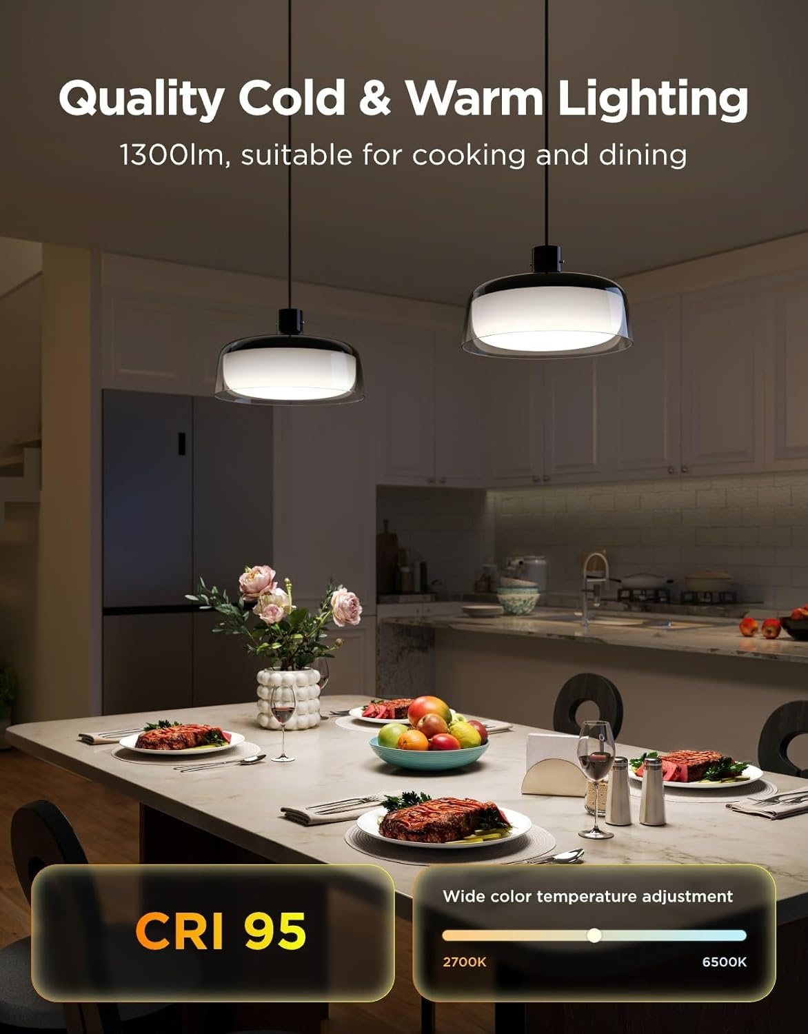 image:imageGovee Pendant Light for Kitchen Island ThreeLayer RGBIC Smart Lighting Matter Compatible 1300LM 2700K6500K Dimmable Black Hanging Light Fixture Works with Alexa Adjustable Height for Dining Room