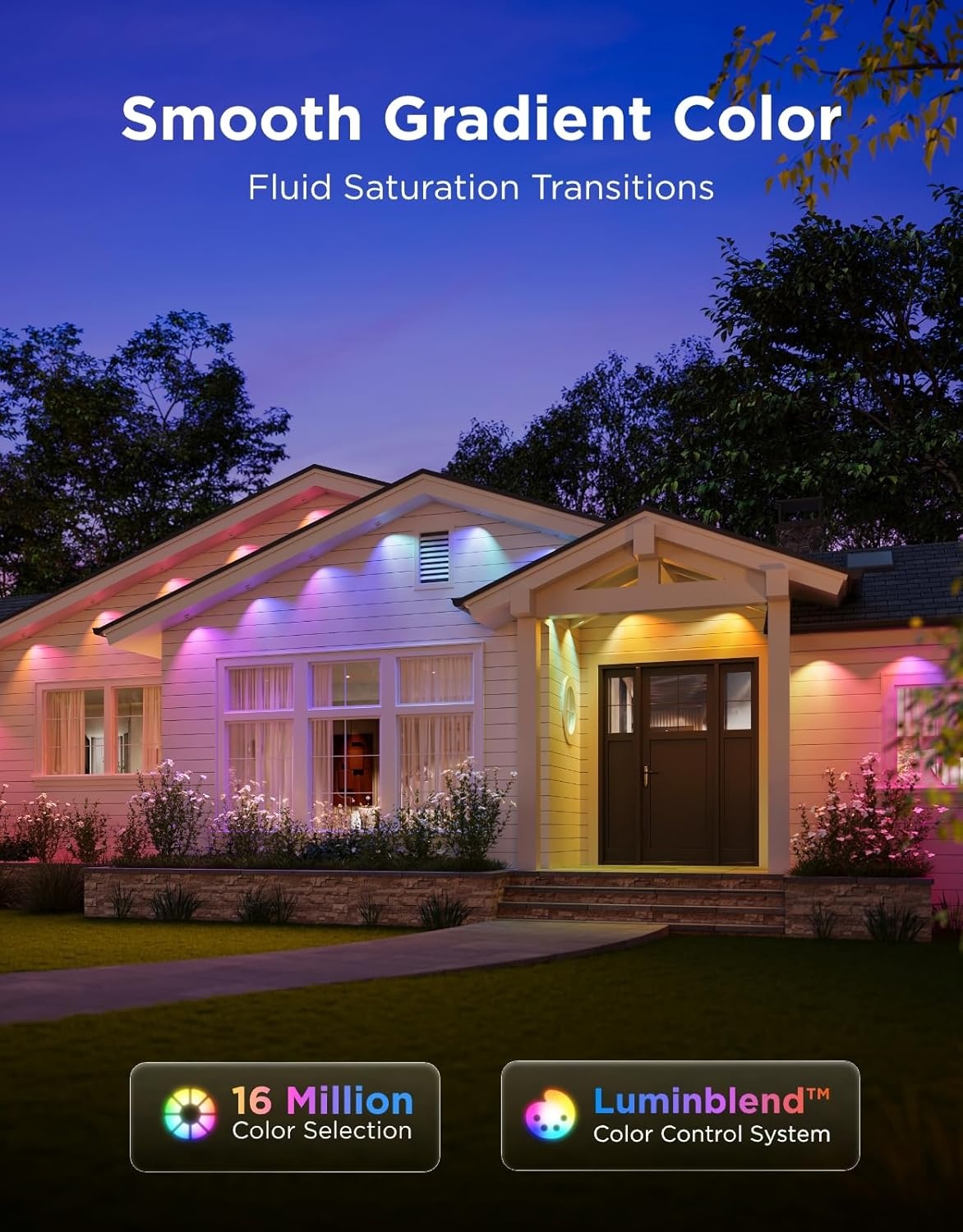 imageGovee Permanent Outdoor Lights Prism Bundle with Outdoor Wall Light Smart Control for Outdoor Decor Yard Patio