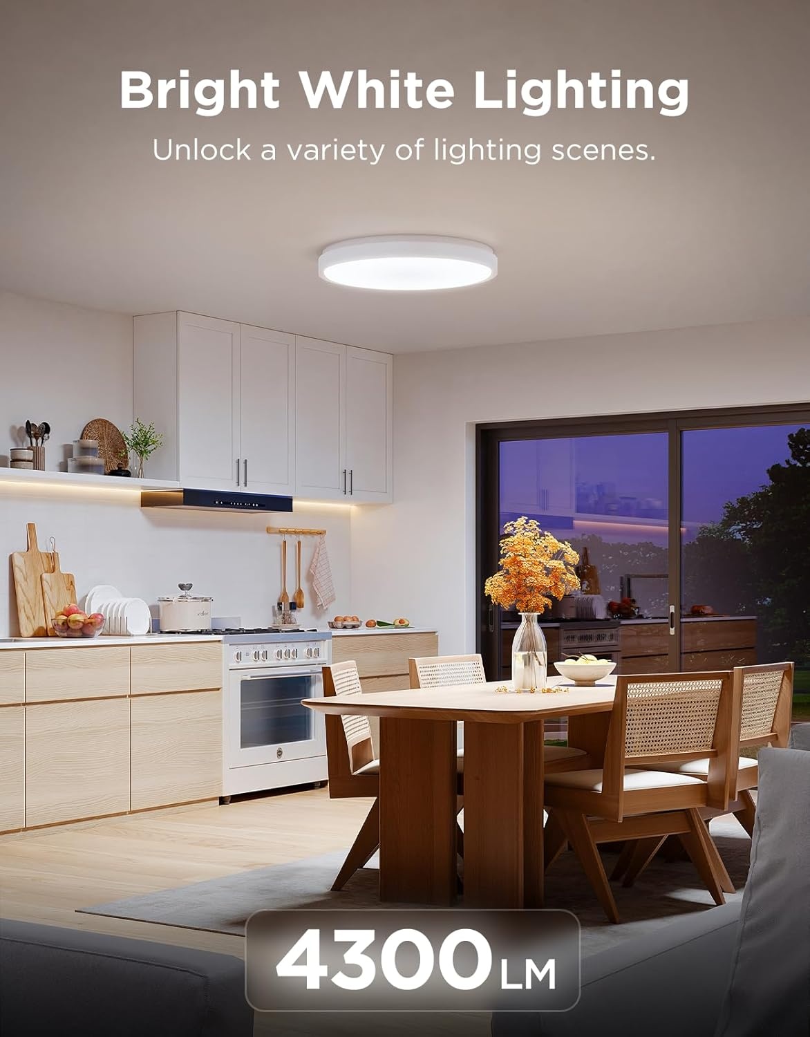 image:imageGovee Smart Ceiling Light 4300LM 15 Inch RGBIC LED Ceiling Light Fixture Works with Matter Flush Mount Light Fixture DIY Colors 2700K6500K Dimmable for Bedroom Living Room 1 Pack