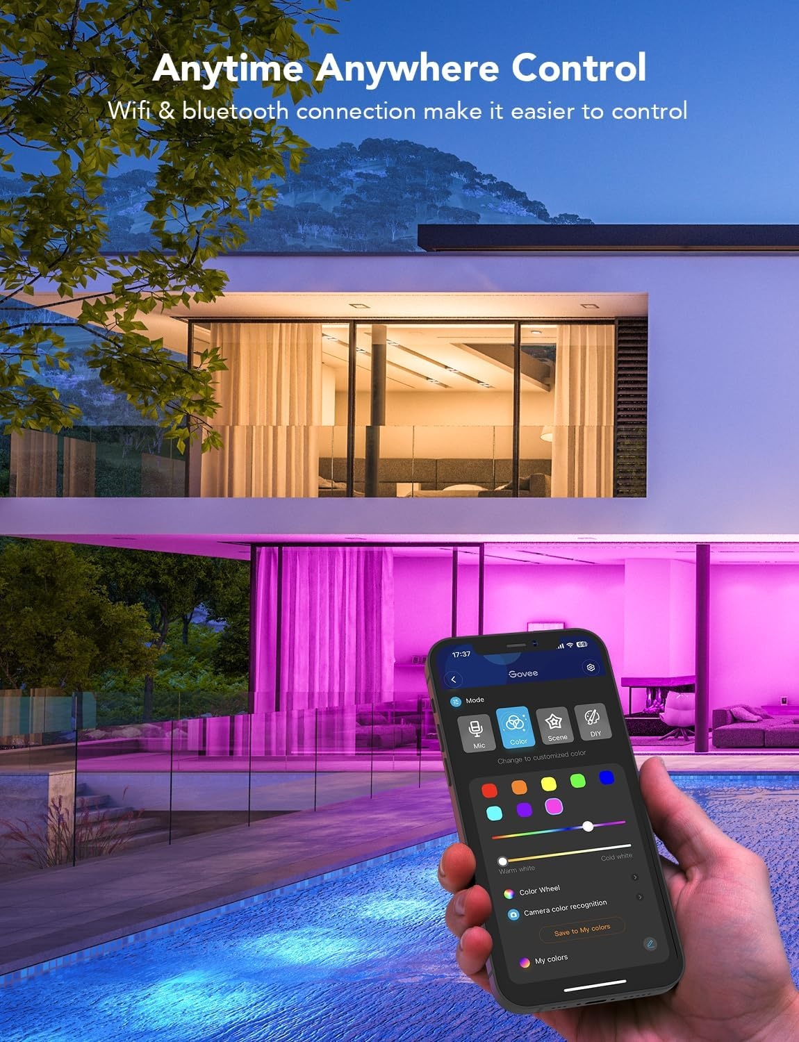 image:imageGovee Smart Light Bulbs 1200 Lumens Dimmable BR30 Bulbs RGBWW Color Changing Light Bulb Flood Light Bulbs Work with Alexa Google Assistant WiFi amp Bluetooth LED Bulbs Music Sync 2 Pack2