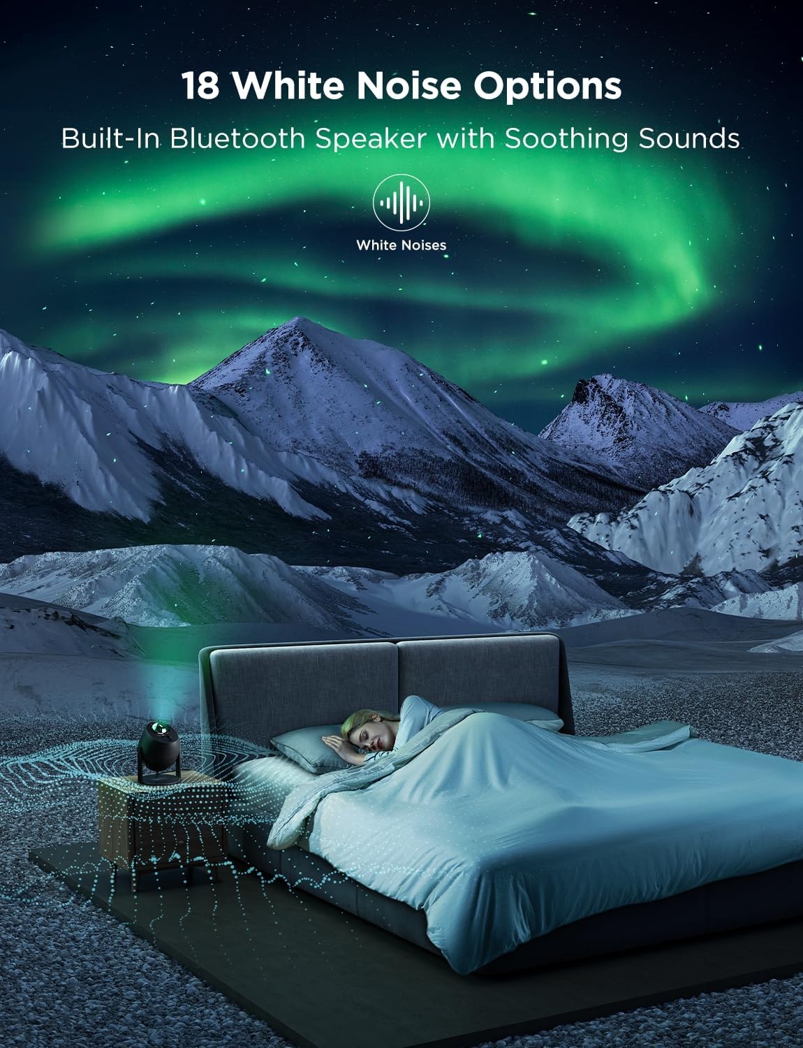image:imageGovee Star Light Projector with Ocean Wave Ripple Effects Works with MatterAlexa and Google Assistant 40 Scene Modes 18 White Noise Options LED Night Light Projector for Bedroom Without PlugAurora