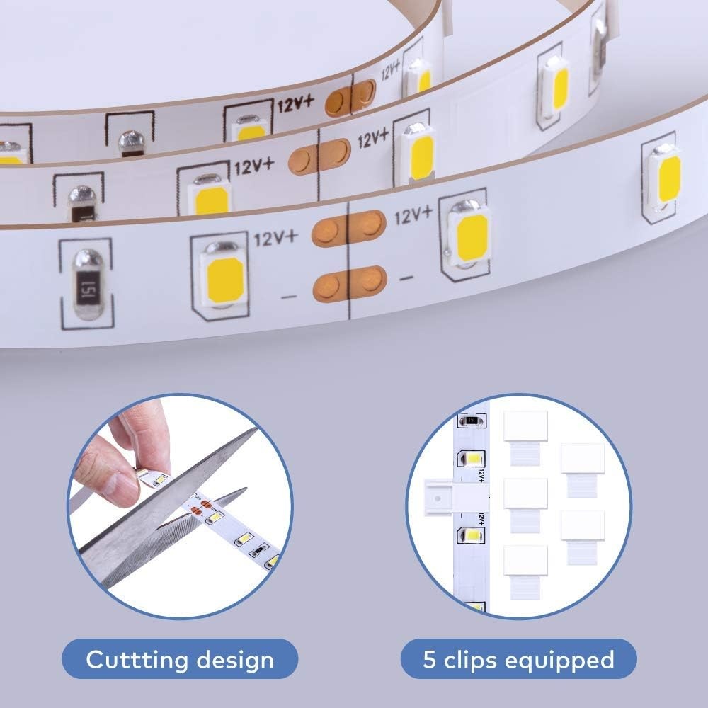 image:imageGovee White LED Strip Lights Upgraded 164ft Dimmable LED Light Strip 6500K Bright Daylight White Strong Adhesive 300 LEDs Flexible Tape Lights for Mirror Kitchen Cabinet Bedroom Christmas DecorDaylight White