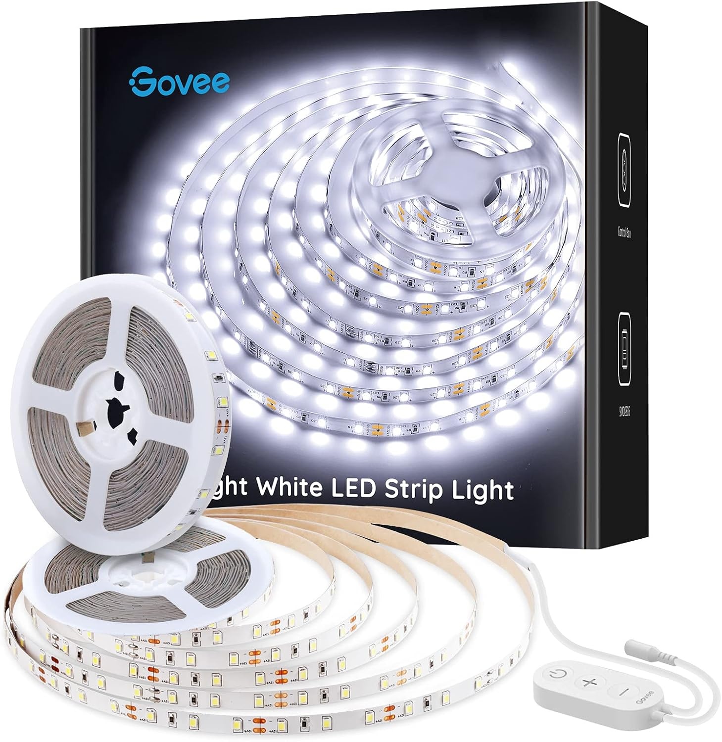 image:imageGovee White LED Strip Lights Upgraded 164ft Dimmable LED Light Strip 6500K Bright Daylight White Strong Adhesive 300 LEDs Flexible Tape Lights for Mirror Kitchen Cabinet Bedroom Christmas DecorDaylight White