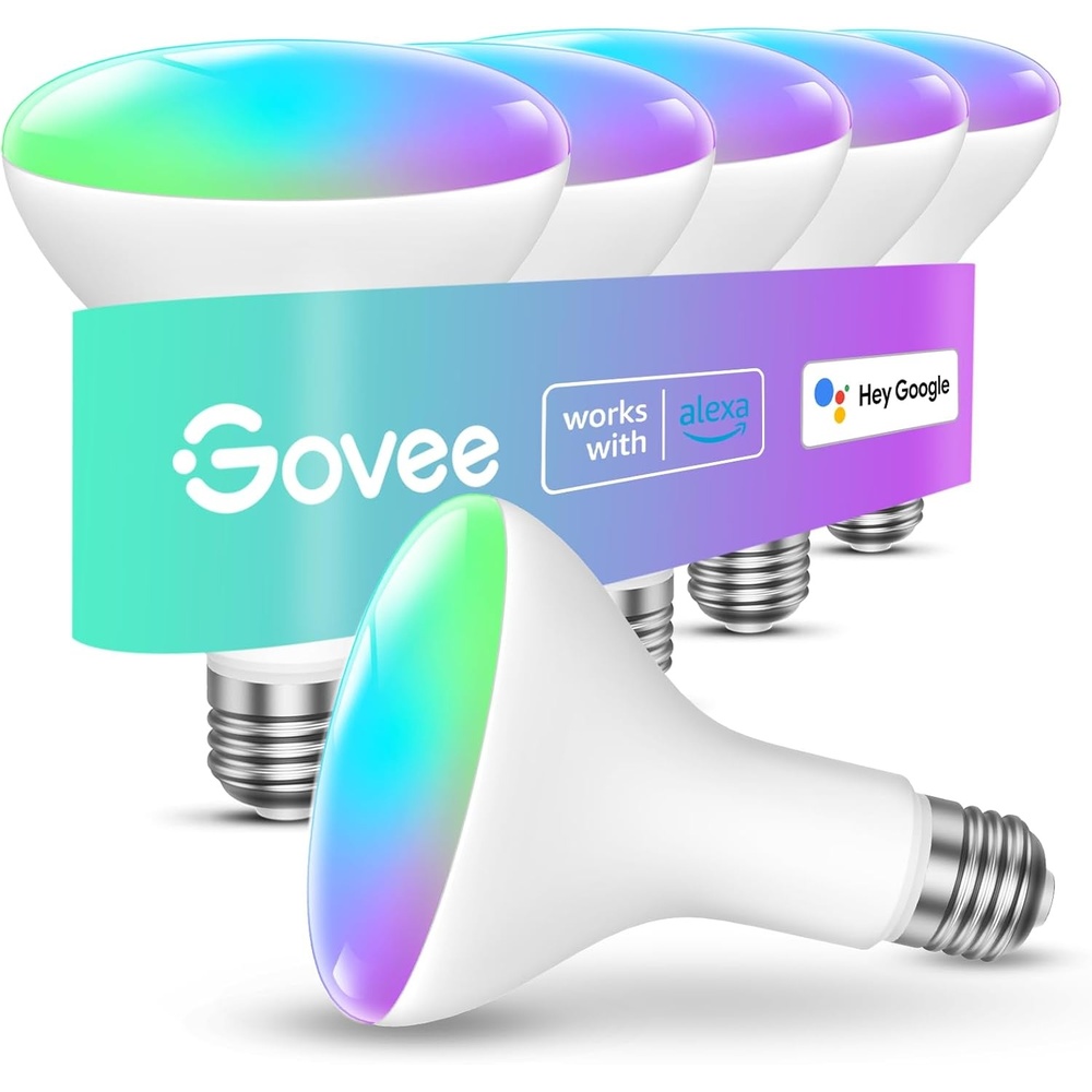 image:imageGovee Smart Light Bulbs 1200 Lumens Dimmable BR30 Bulbs RGBWW Color Changing Light Bulb Flood Light Bulbs Work with Alexa Google Assistant WiFi amp Bluetooth LED Bulbs Music Sync 2 Pack6
