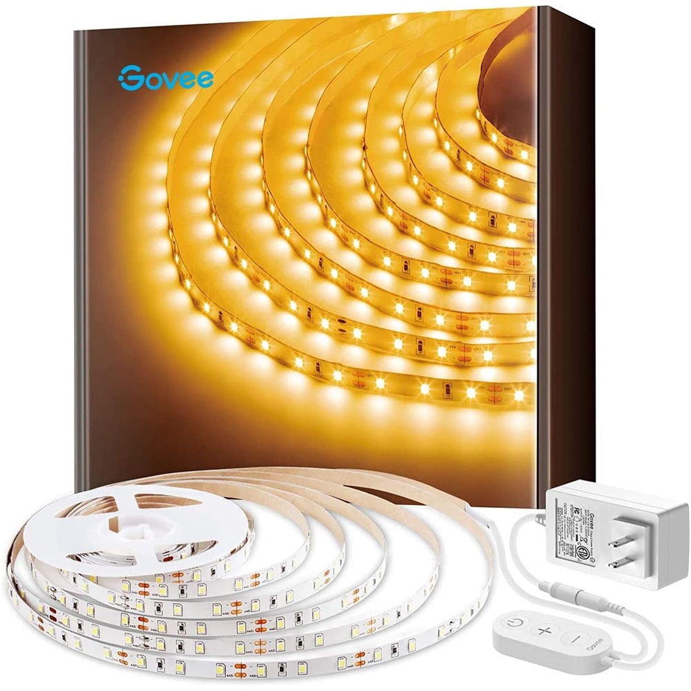image:imageGovee White LED Strip Lights Upgraded 164ft Dimmable LED Light Strip 6500K Bright Daylight White Strong Adhesive 300 LEDs Flexible Tape Lights for Mirror Kitchen Cabinet Bedroom Christmas DecorWarm White
