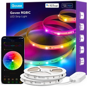 Govee 100ft RGBIC LED Strip Lights, Smart LED Lights Work with Alexa and Google Assistant, LED Lights for Bedroom WiFi App Control Segmented DIY Multiple Colors, Color Changing Light, (2 x 50ft)(65.6ft)