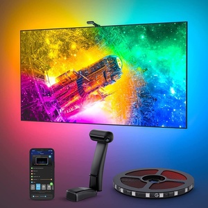 Govee Envisual TV LED Backlight T2 with Dual Cameras, 11.8ft RGBIC Wi-Fi LED Strip Lights for 55-65 inch TVs, Double Strip Light Beads, for Home Decorations, Smart App Control, Music Sync(11.8FT for 55″-65″ TV)