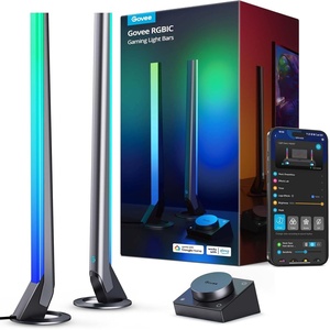 Govee RGBIC Gaming Light Bars H6047 with Smart Controller, Wi-Fi Smart LED Gaming Lights with Music Modes and 60+ Scene Modes Built, Works with Alexa & Google Assistant, Game Room Lights Decor(Dark Grey)