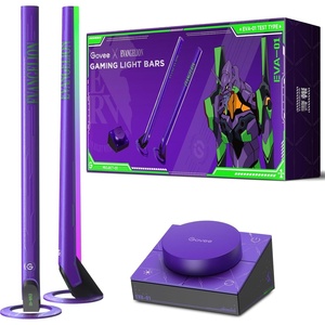 Govee RGBIC Gaming Light Bars H6047 with Smart Controller, Wi-Fi Smart LED Gaming Lights with Music Modes and 60+ Scene Modes Built, Works with Alexa & Google Assistant, Game Room Lights Decor(Purple)