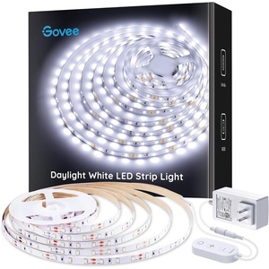 Govee White LED Strip Lights, Upgraded 16.4ft Dimmable LED Light Strip 6500K Bright Daylight White, Strong Adhesive, 300 LEDs Flexible Tape Lights for Mirror, Kitchen Cabinet, Bedroom, Christmas Decor(Daylight White)