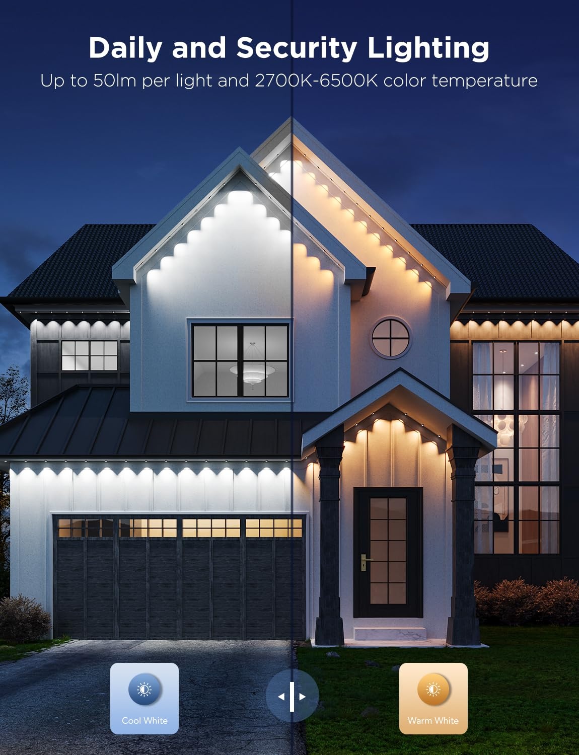 image:imageGovee Driver Module for 100ft 150ft and 200ft Permanent Outdoor Lights Pro H706A H706B and H706C Voltage Transformer Help to Maximum Extend to 200ft White VersionBlack
